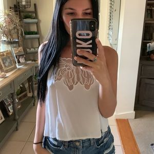 White lace top